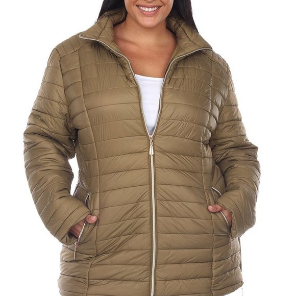 Jackets & Blazers - Olive Plus Size Winter Fall Spring Puffer Jacket Coat Outer wearWM89999 -04
